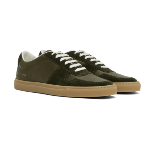Untitled-design-2-1 Common Projects BBall Suede-Trimmed Leather Sneakers