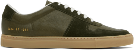 Common Projects BBall Suede-Trimmed Leather Sneakers